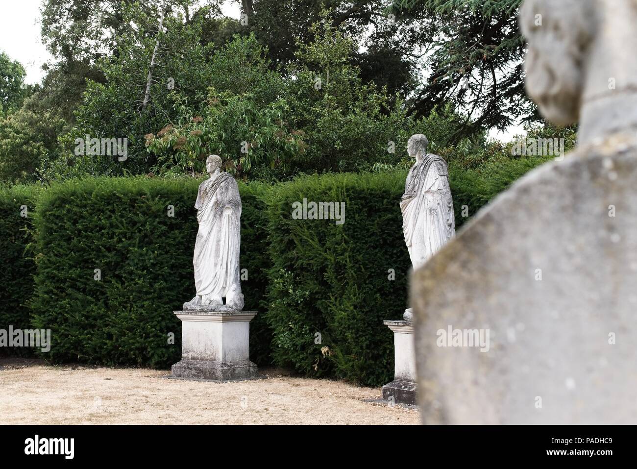 Chiswick, London, UK July 19 2018 Statues at the Chiswick House and