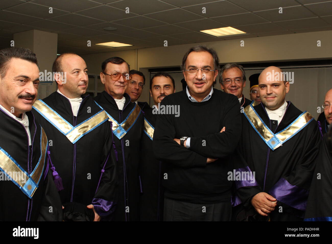 Sergio Marchionne receives honorary degree in Economics from the University of Cassino, October 5, 2007 Stock Photo