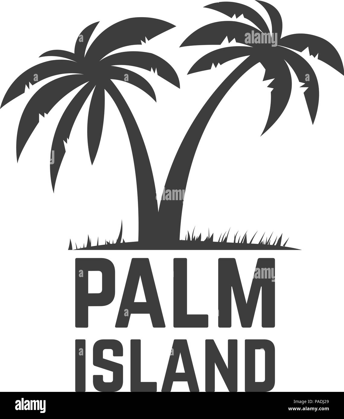 palm island. emblem template with palms. element for poster,sign, t