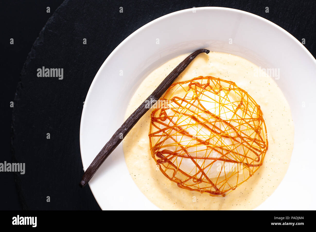 Ile Flottante floating island dessert of French orignal, meringue