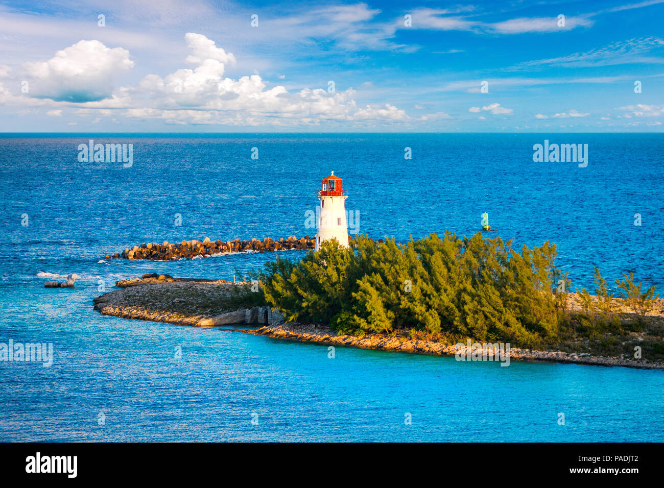 Nassau Harbour Lighthouse, Bahamas. This is billed as the oldest and