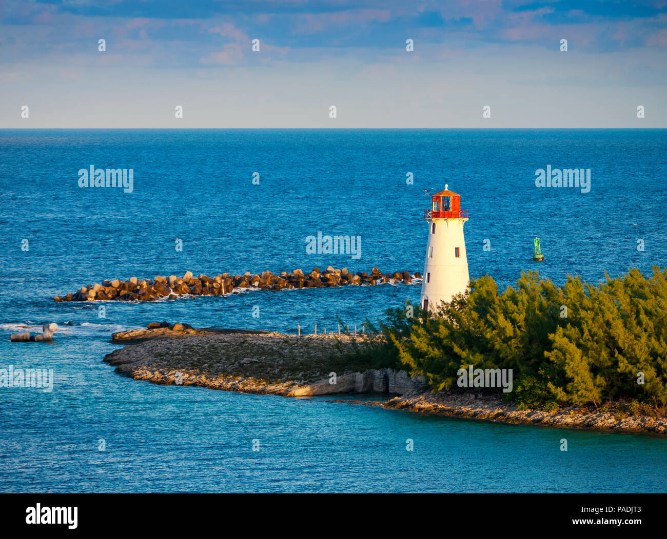 Nassau Harbour Lighthouse, Bahamas. This is billed as the oldest and