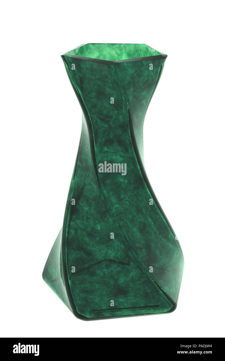Empty glass vase isolated on white background Stock Photo - Alamy