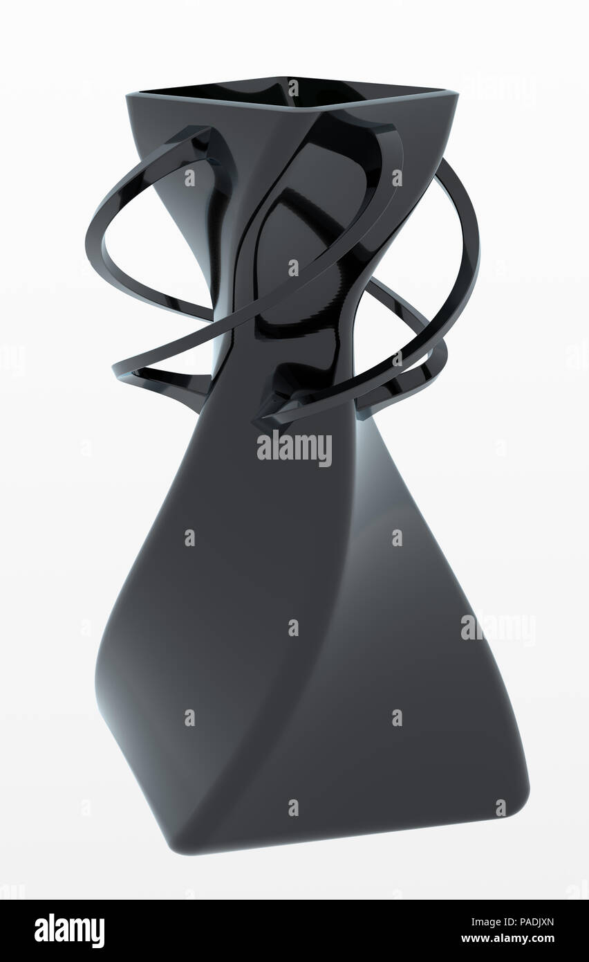 Empty glass vase isolated on white background Stock Photo - Alamy
