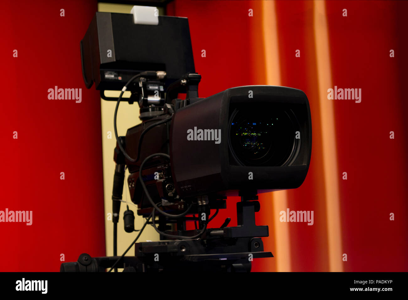 Television camera in TV studio Stock Photo Alamy