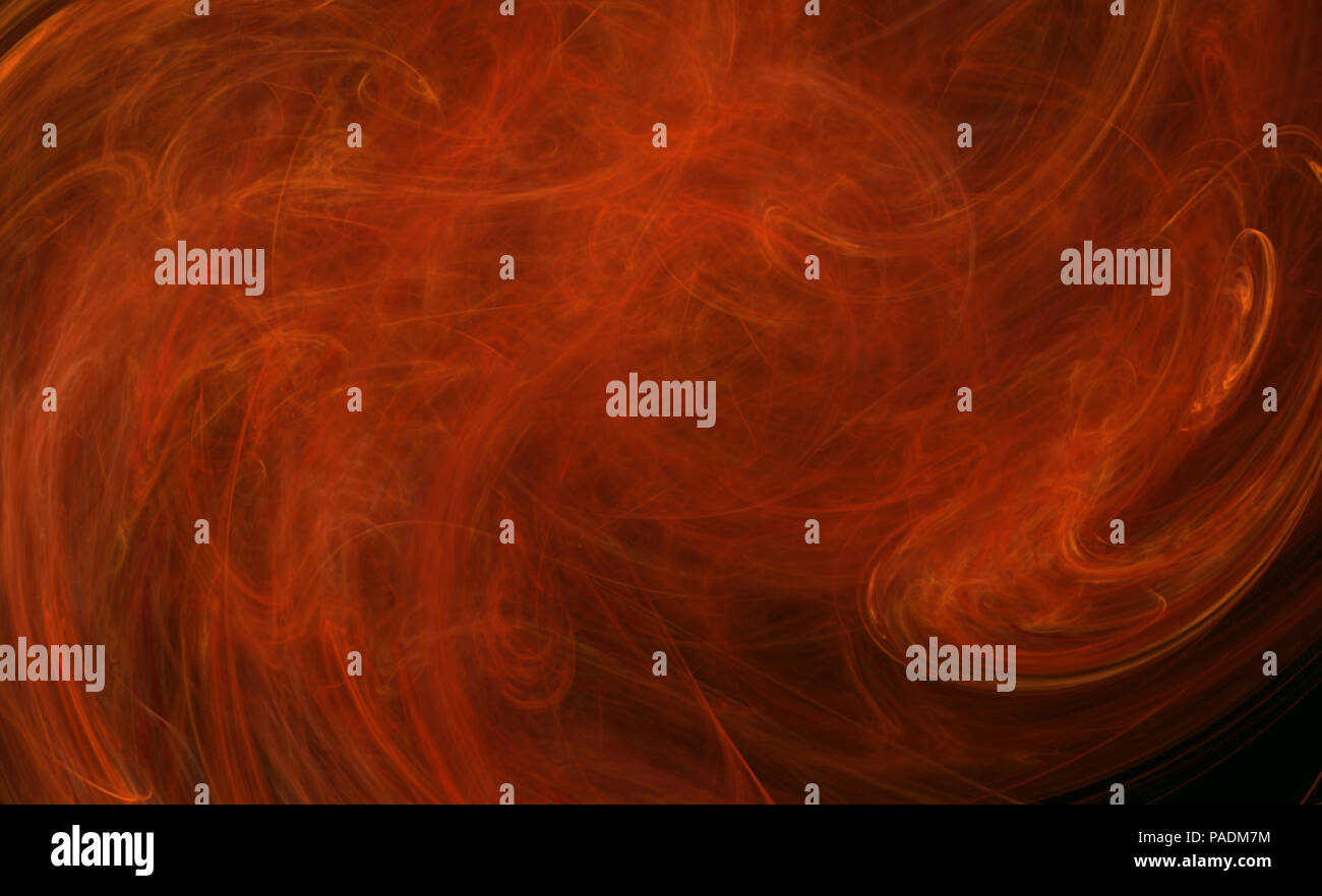 Red dark smoke fractal background or texture Stock Photo