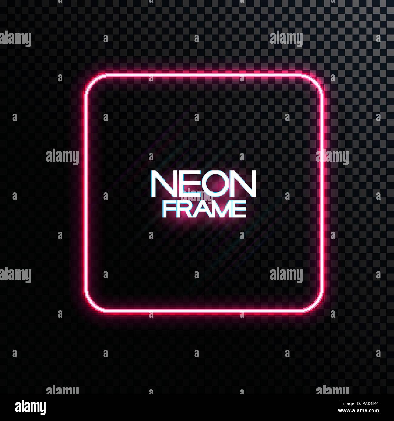 Abstract Neon Frame Template on Dark Background Vector Illustration ...
