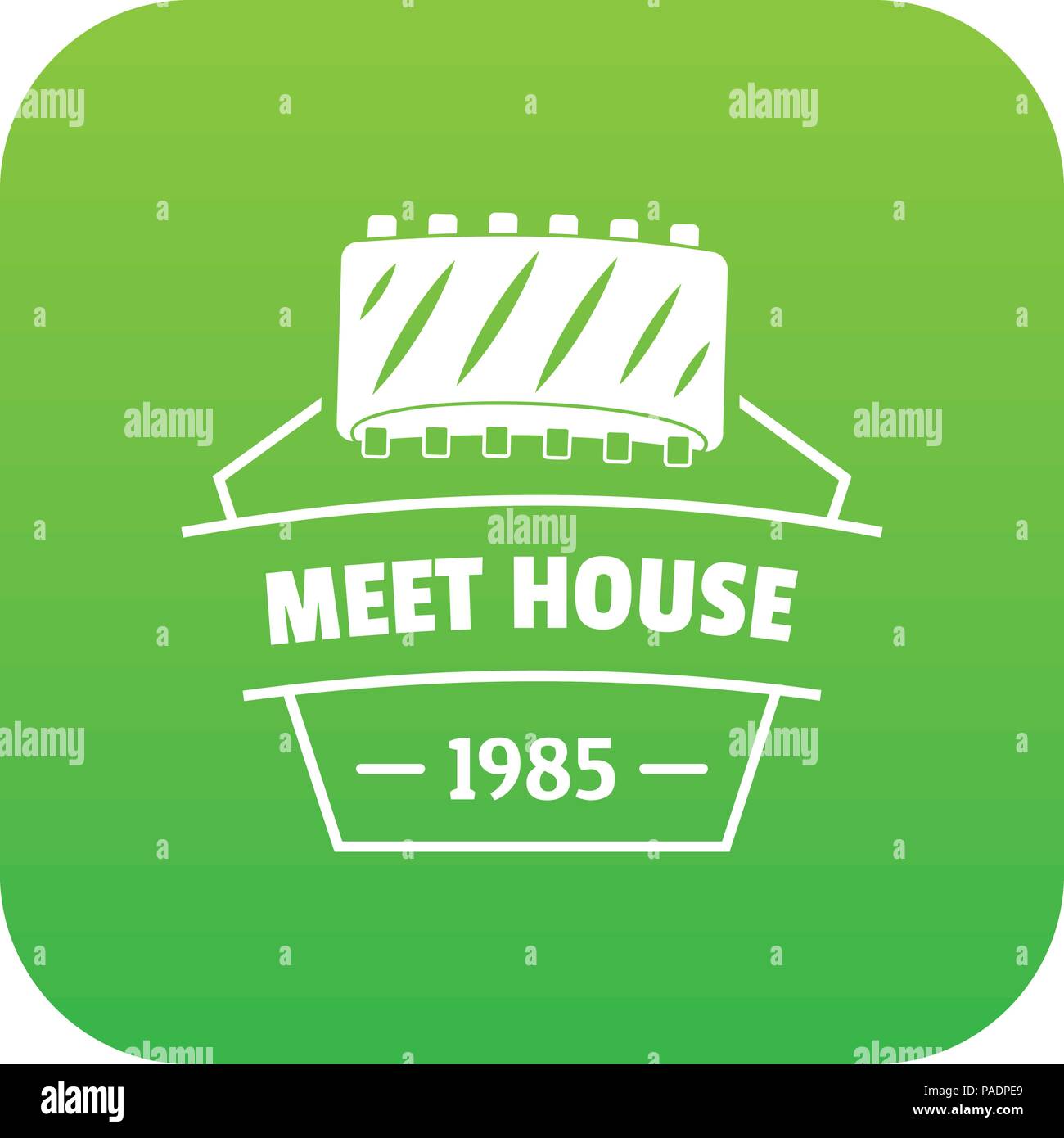 Meat house icon green vector Stock Vector Image & Art - Alamy