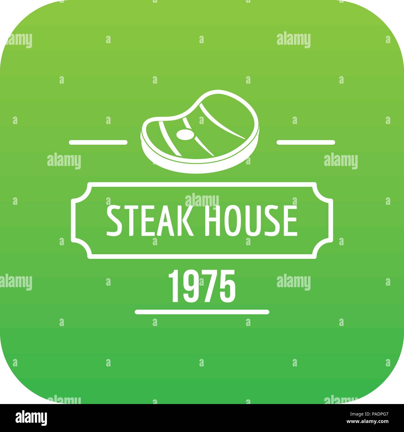 Steak house icon green vector Stock Vector Image & Art - Alamy