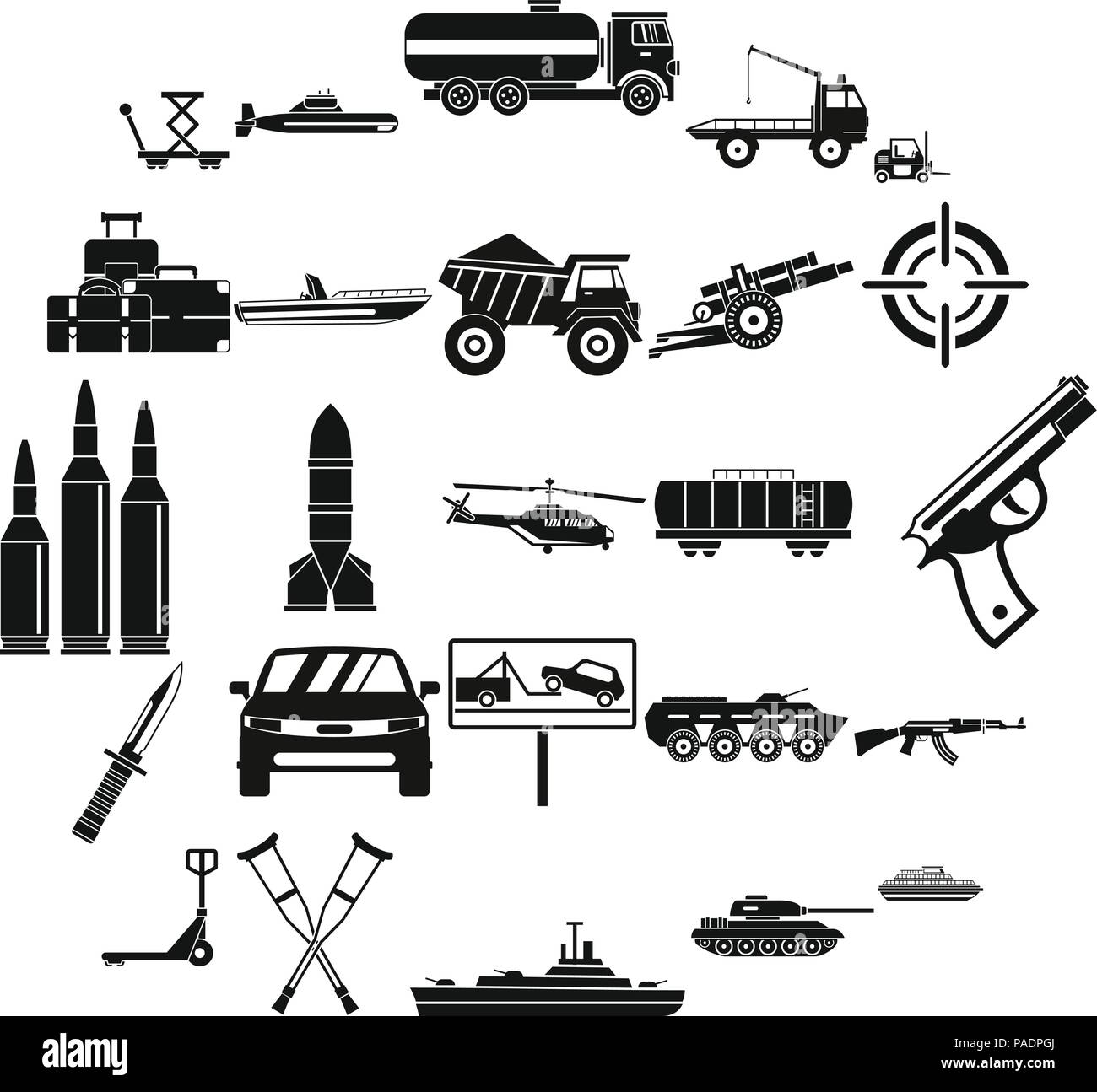 War burden icons set, simple style Stock Vector Image & Art - Alamy