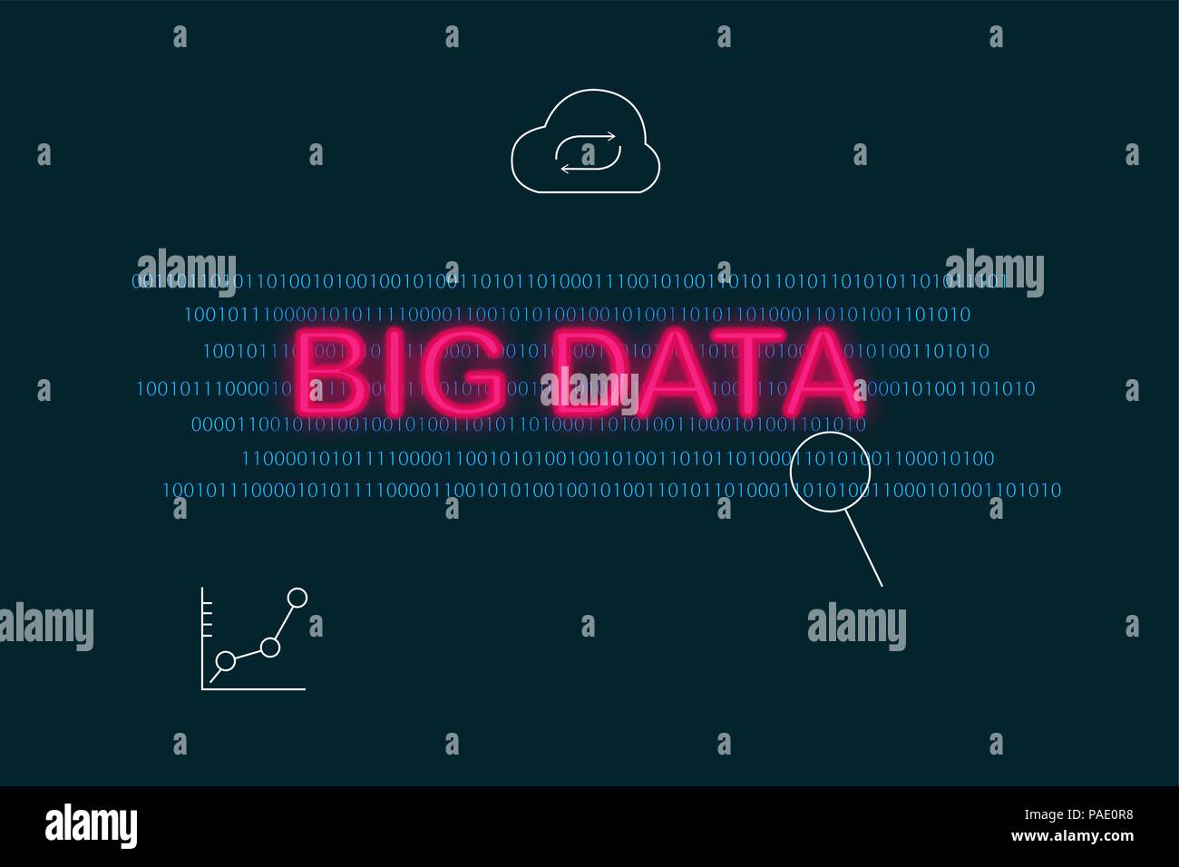 Big data vector illustration. Graphic background. Stock Vector