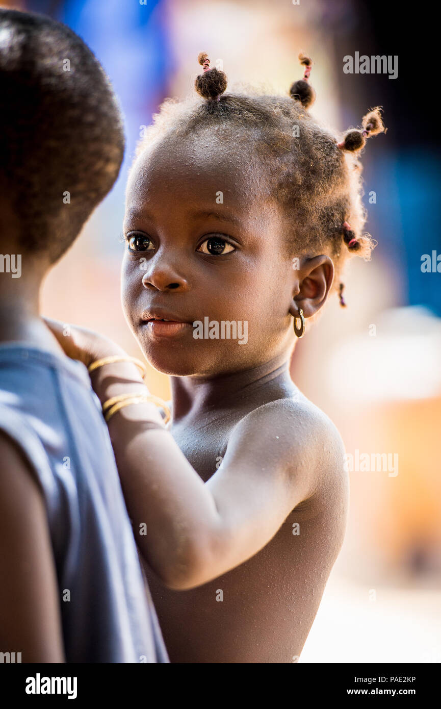 Portrait African Girl Pigtails Stock Photos Portrait African
