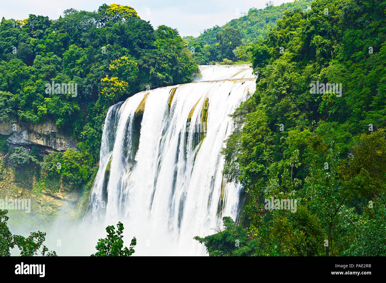 China Guizhou Huangguoshu Waterfall in Summer. One of the largest