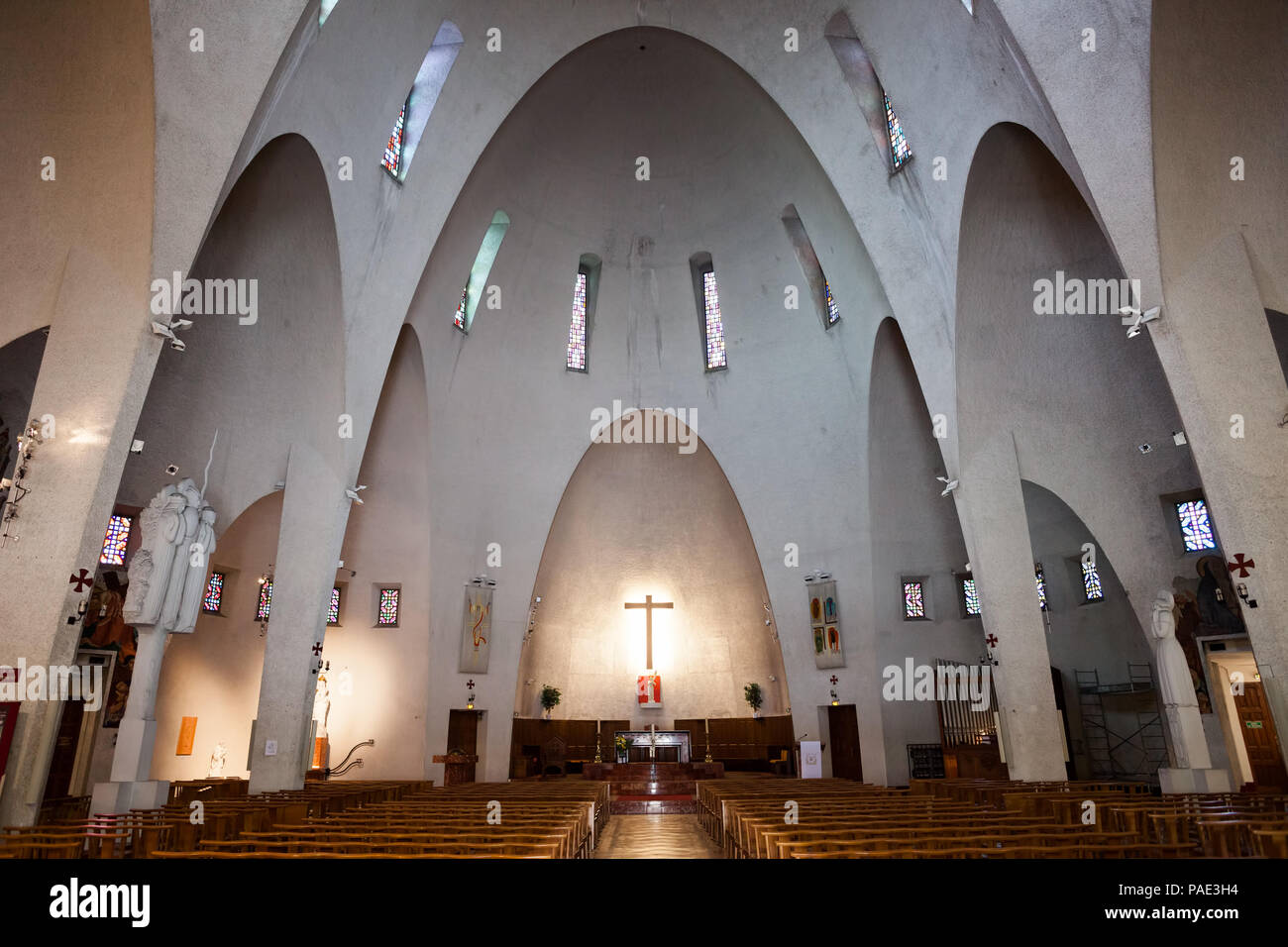 Church of Saint Joan of Arc (French Sainte Jeanne d'Arc) interior in