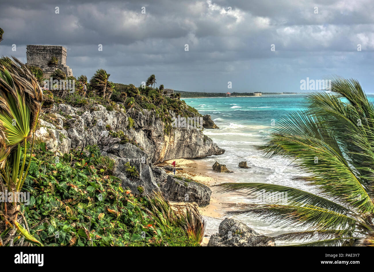 Tulum ruins aerial hi-res stock photography and images - Alamy