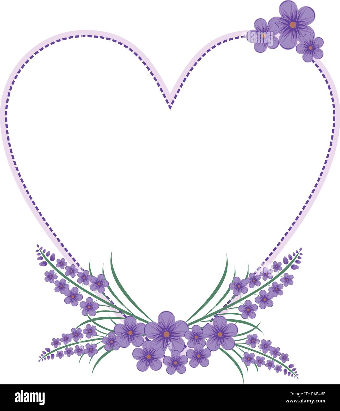 Floral wreath with heart hi-res stock photography and images - Alamy