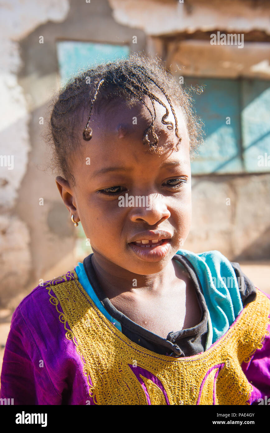 BANJUL, GAMBIA - MAR 14, 2013: Portrait of an unidentified Gambian ...