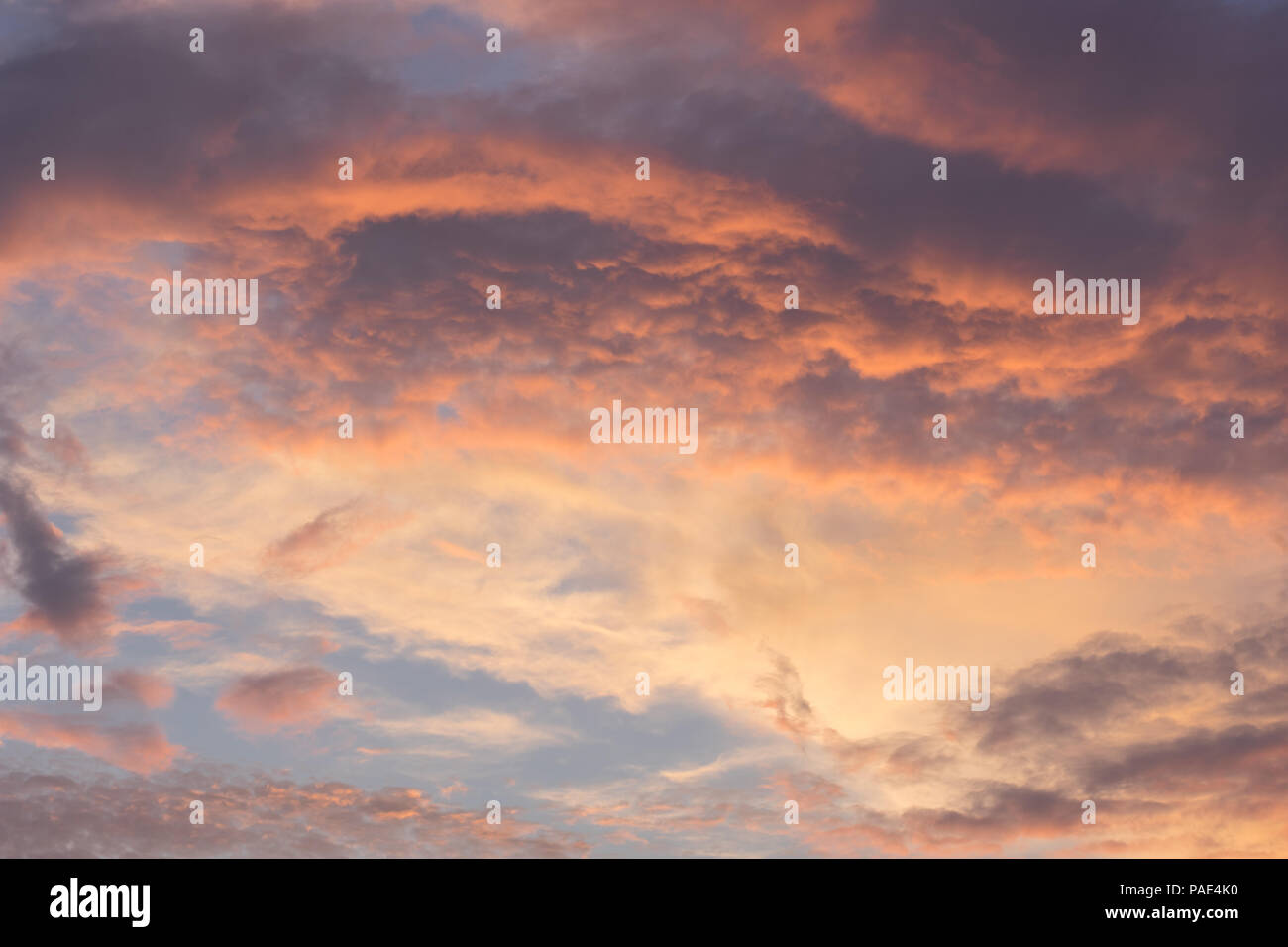 Colorful sunset clouds. Stock Photo