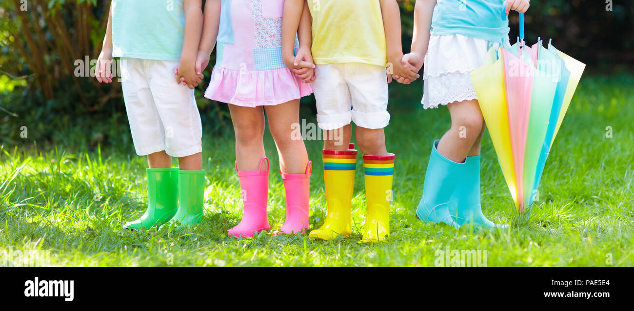 colorful rubber boots