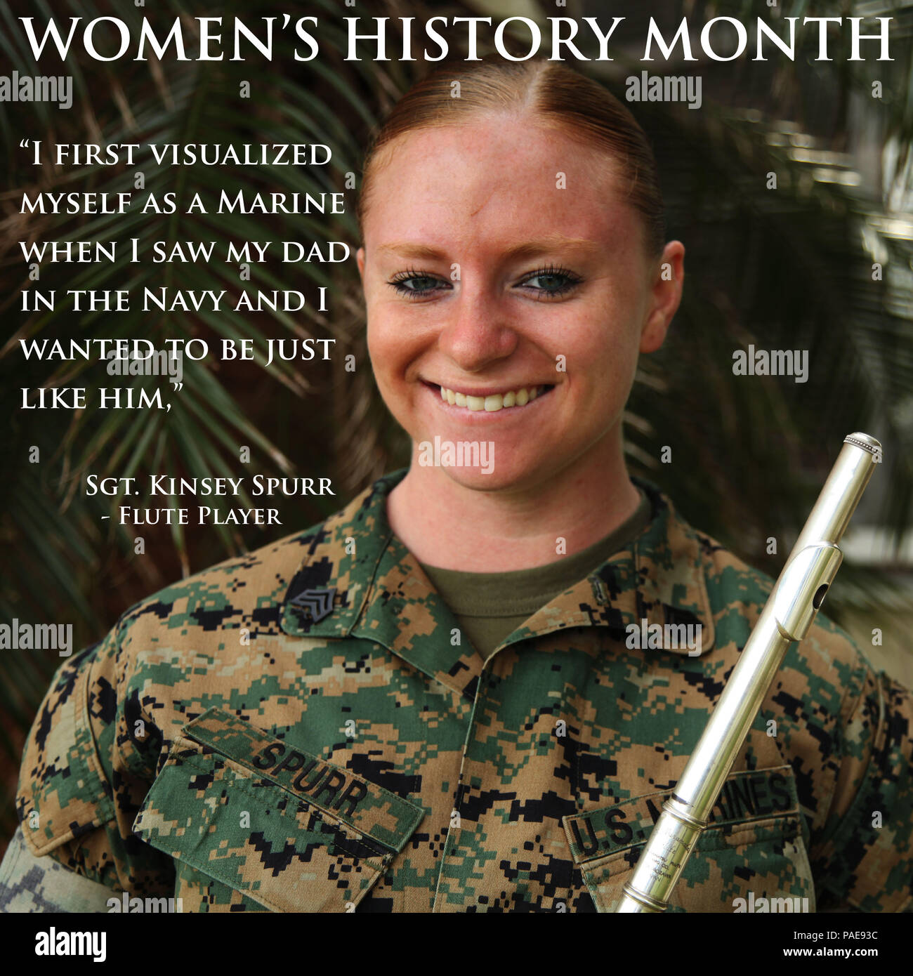 Sgt. Kinsey Spurr, a flute player with III Marine Expeditionary Force ...