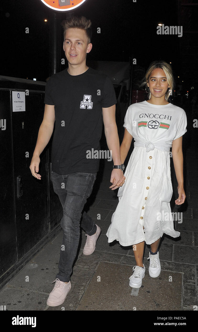 Youtube sensation Caspar Lee seen out and about in Mayfair with his  girlfriend Featuring: Caspar Lee Where: London, United Kingdom When: 21 Jun  2018 Credit:  Stock Photo - Alamy