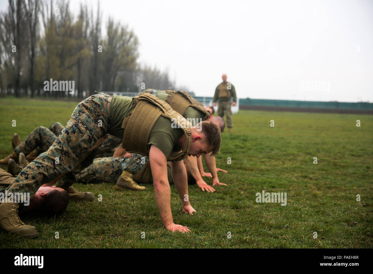 U.S. Marines with the Black Sea Rotational Force conduct a Marine Corps ...