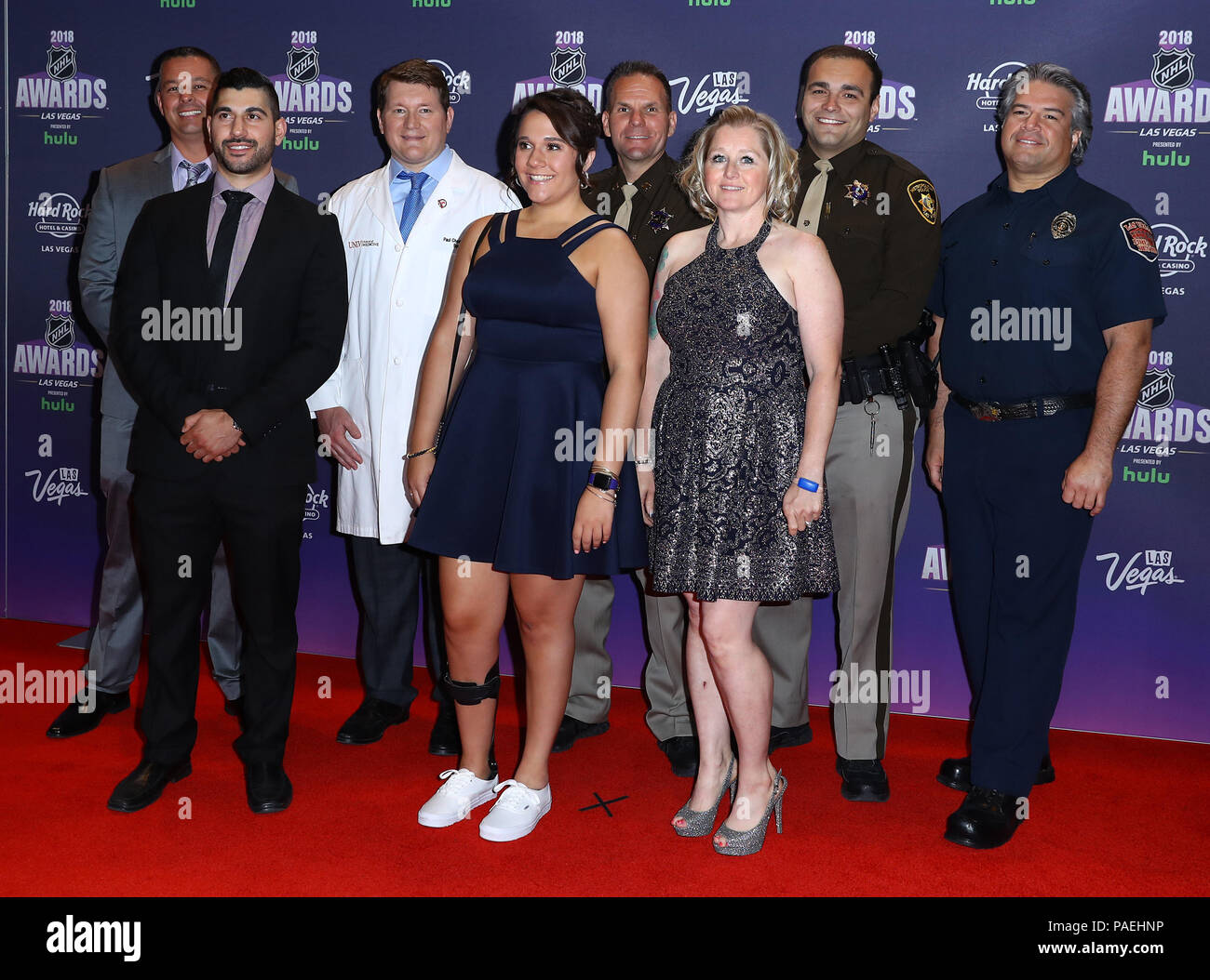 2018 Nhl Awards Red Carpet At Hard Rock Hotel And Casino Las Vegas Featuring October Shooting Survivors And First Responders Where Las Vegas Nevada United States When 21 Jun 2018 Credit Judy
