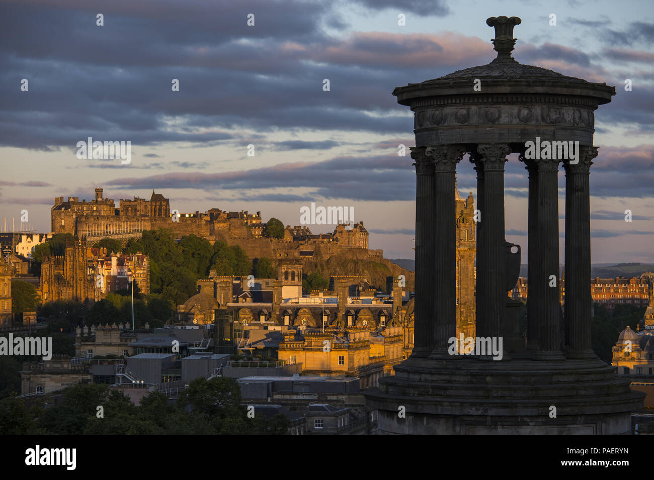 People get up with the rising sun on Calton Hill for the summer solstice as today is the longest day in the year.  Featuring: Edinburgh Where: Edinburgh, United Kingdom When: 21 Jun 2018 Credit: Euan Cherry/WENN Stock Photo