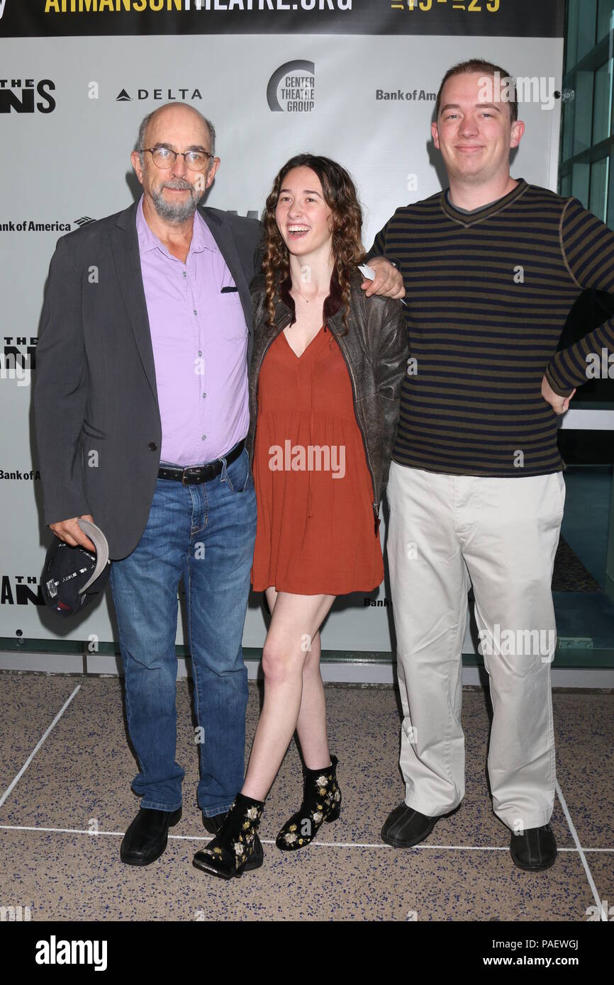 'The Humans' Play Opening Night at the Ahmanson Theatre on June 20, 2018 in Los Angeles, CA  Featuring: Richard Schiff, Ruby Schiff, Gus Schiff Where: Los Angeles, California, United States When: 21 Jun 2018 Credit: Nicky Nelson/WENN.com Stock Photo