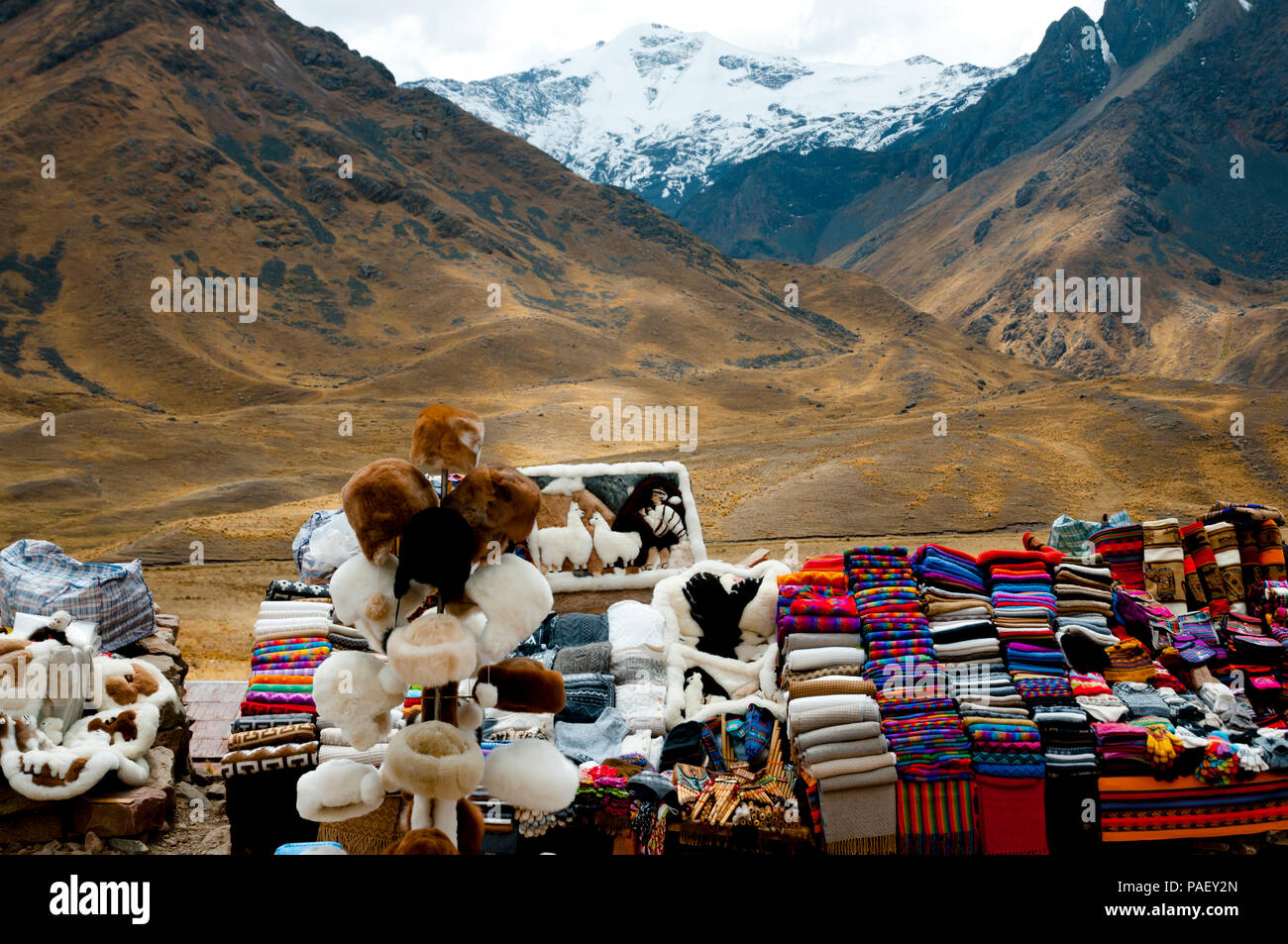 Knitwear & Souvenirs - Peru Stock Photo