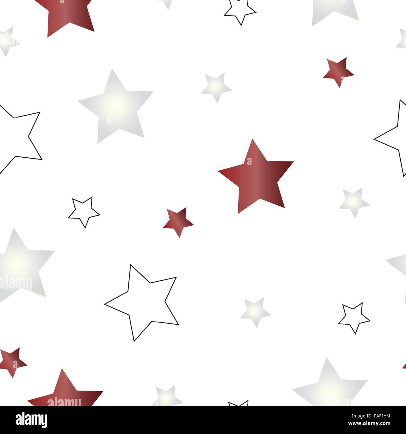 seamless pattern with red and white stars vector Stock Vector Image ...