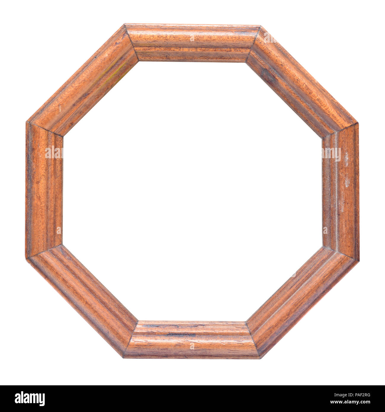 octagonal wooden frame with clipping path Stock Photo - Alamy