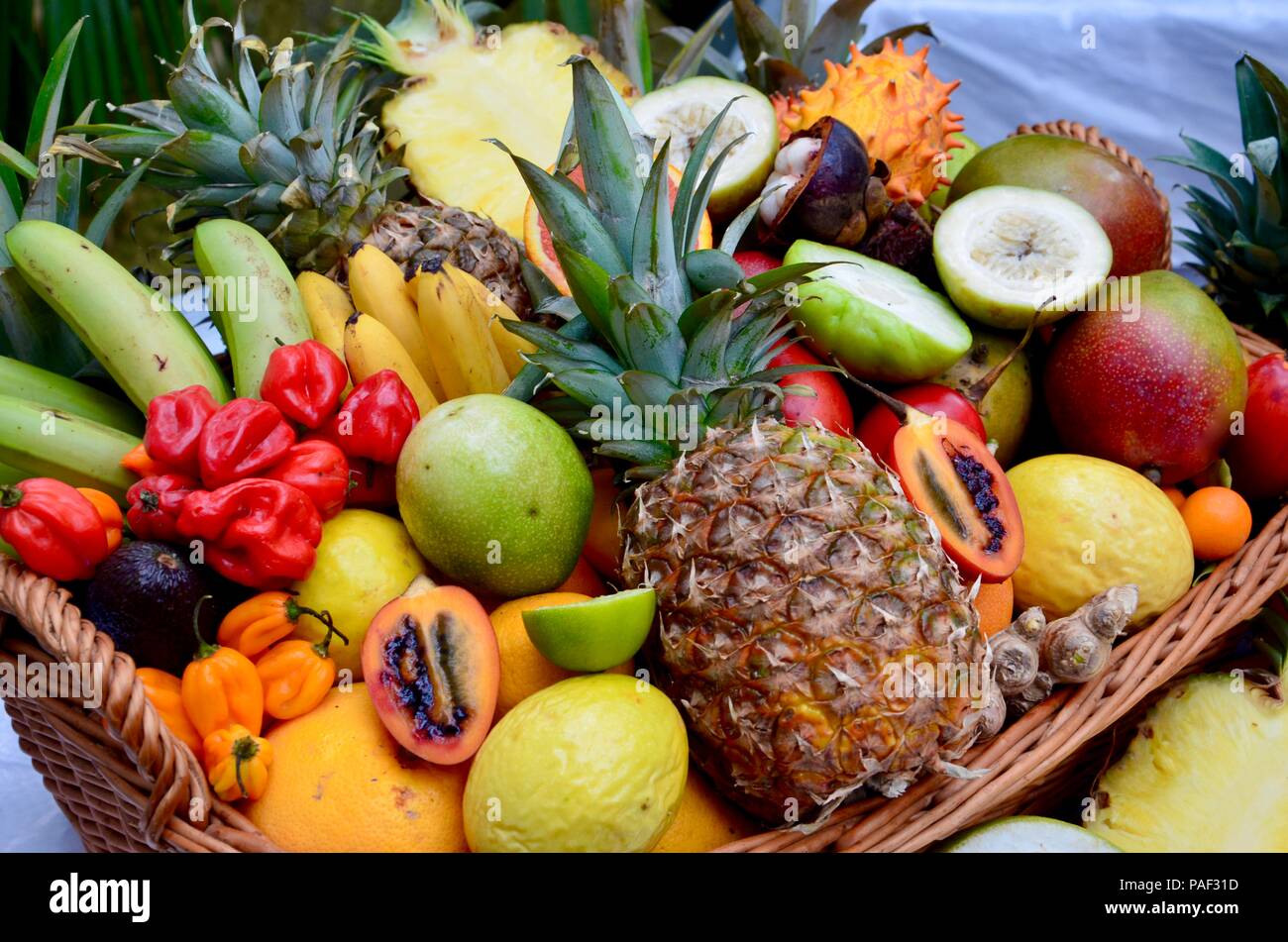 Diversity of fresh exotic fruits, vitamins, citric, fruits, healthy, colorful, juicy, tropical