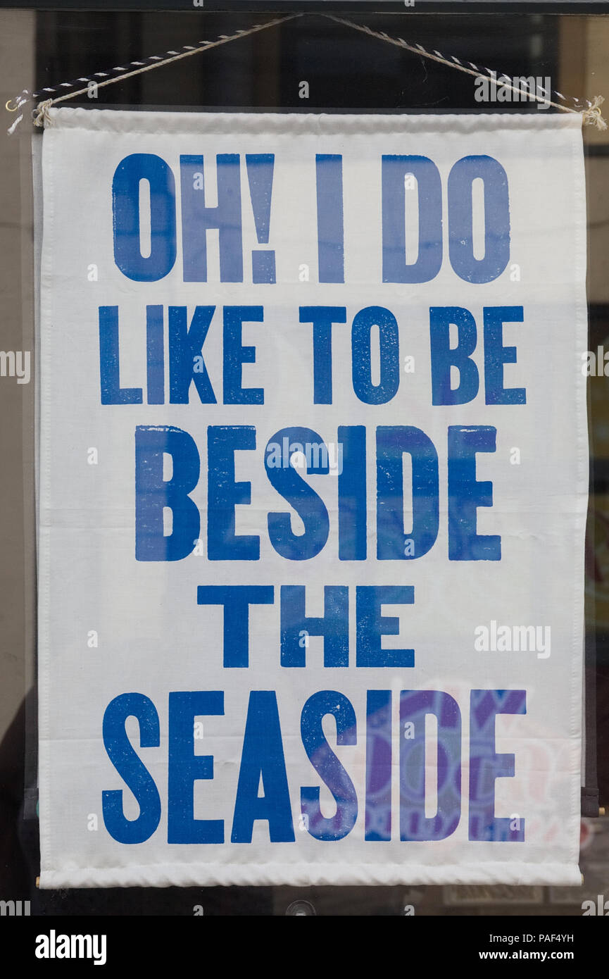 oh i do like to be beside the seaside, hanging ornament Stock Photo