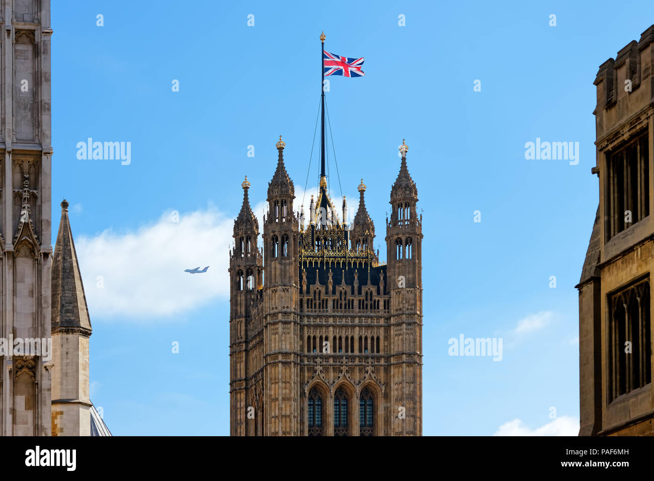Victoria Tower House of Parliament London England Stock Photo