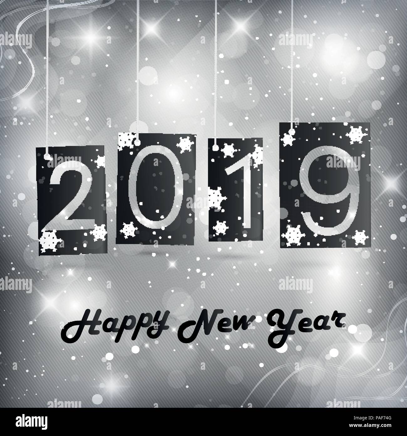 Happy New Year 2019 Stock Vector