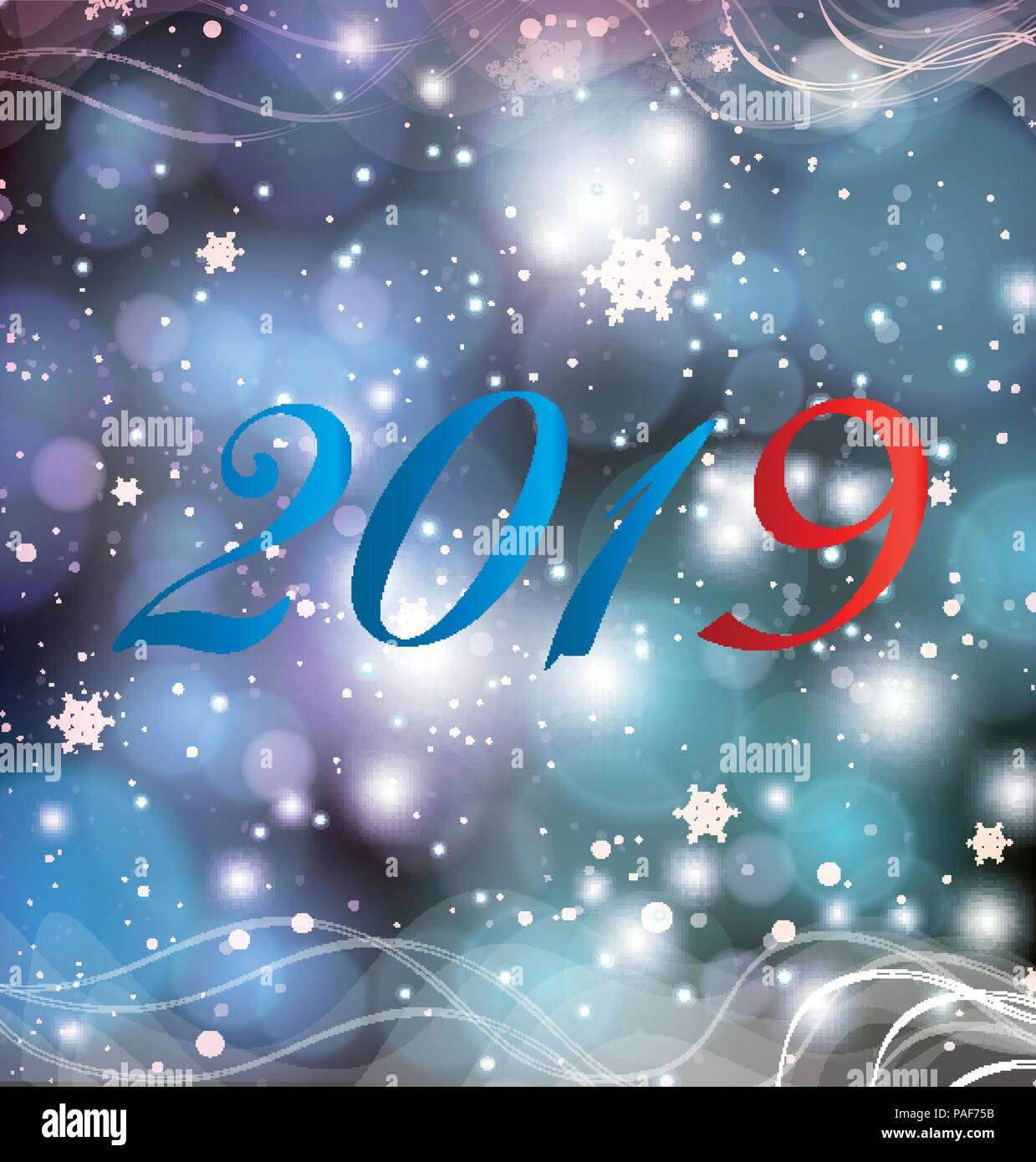 Happy New Year 2019 Stock Vector