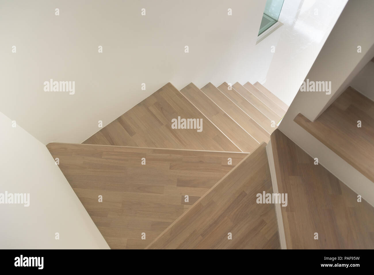 Indoor view wooden stairs hi-res stock photography and images - Alamy