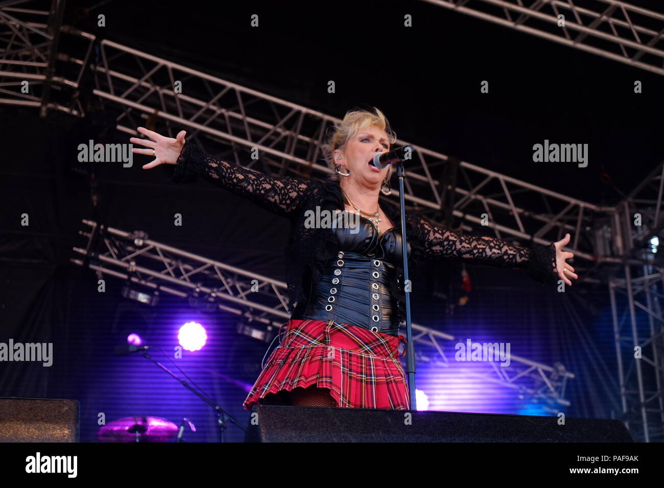 Cheryl Baker of Bucks Fizz performing at South Tyneside Festival in