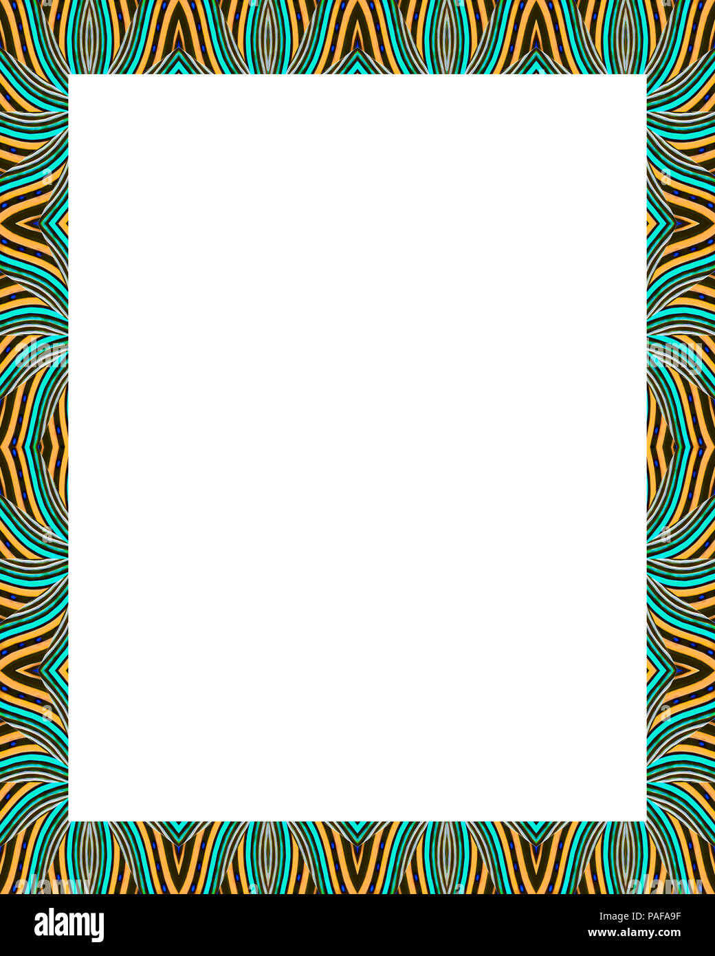 White frame background with decorated design borders Stock Photo Alamy