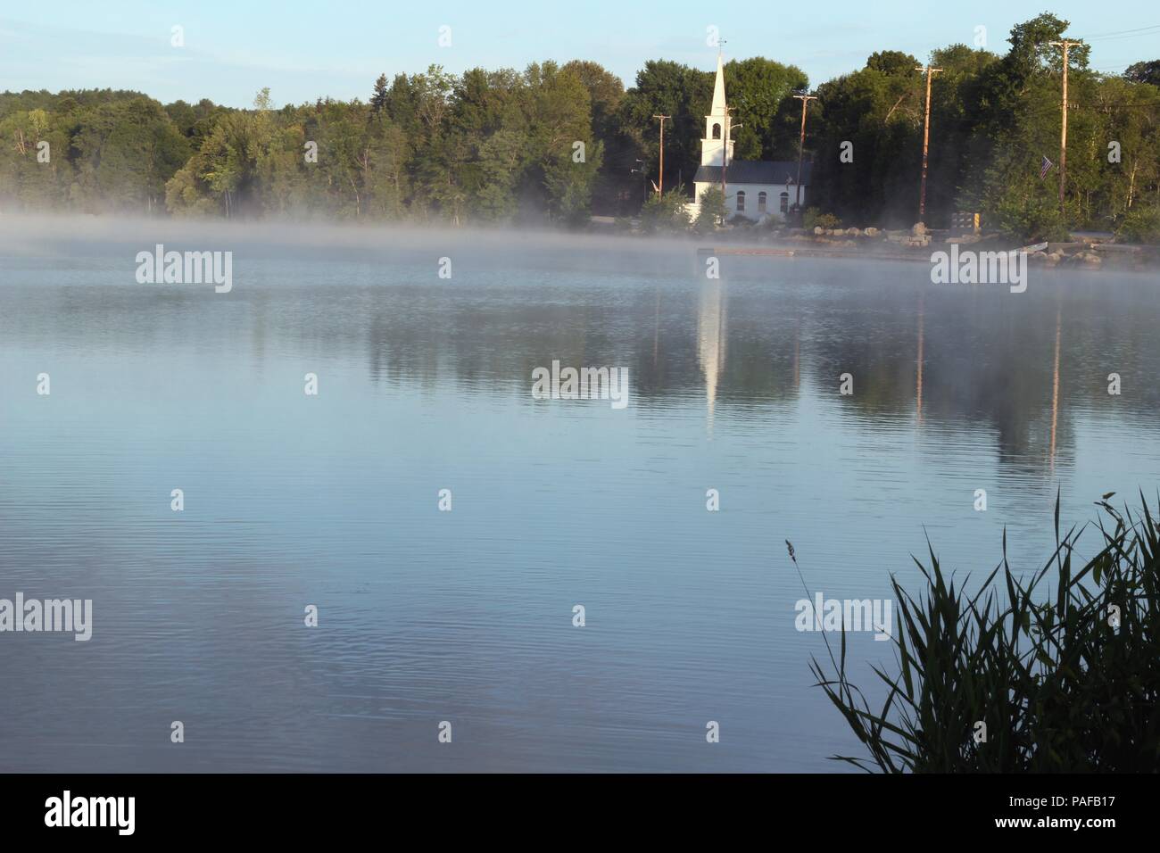 China Lake, China Lake Causeway, Maine, USA Stock Photo Alamy