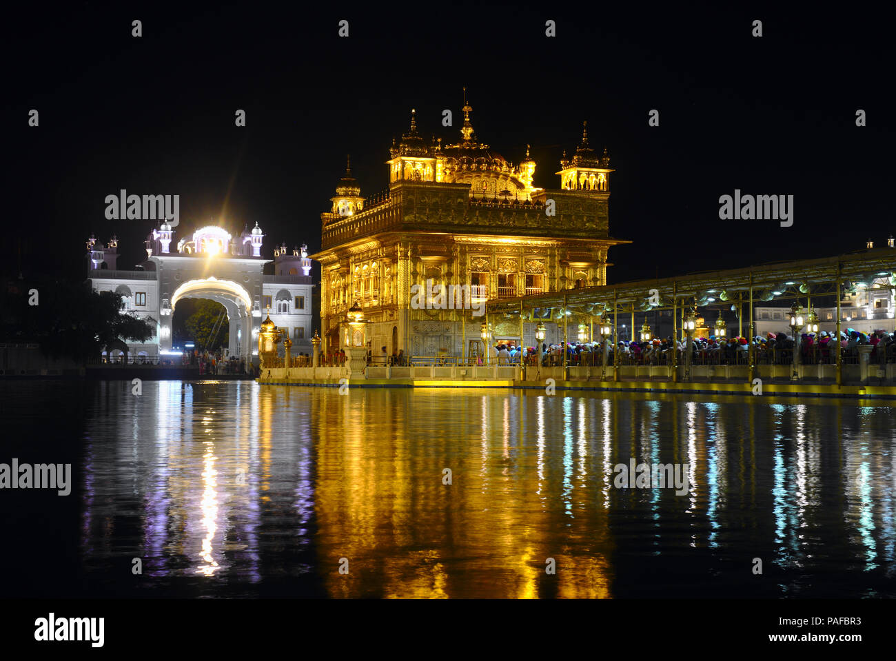 The sanctum of Sri Harmandir Sahib , fully coverd in gold foil, fully ...