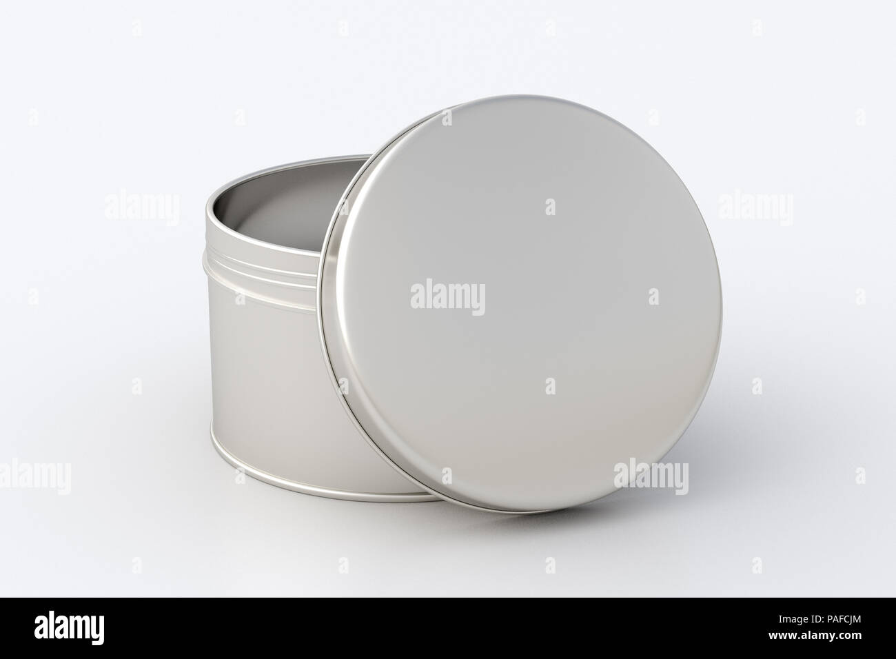 Download Blank Silver Metal Round Tin Container Box With Opened Lid On White Background Package Mockup With Clipping Path Around Container 3d Illustration Stock Photo Alamy