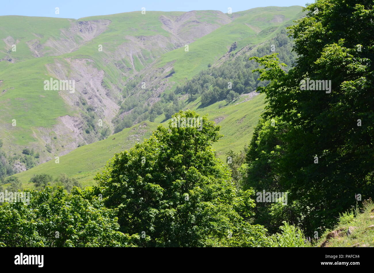 Mountains of the Greater Caucasus in Ilisu natural reserve, North-western Azerbaijan Stock Photo