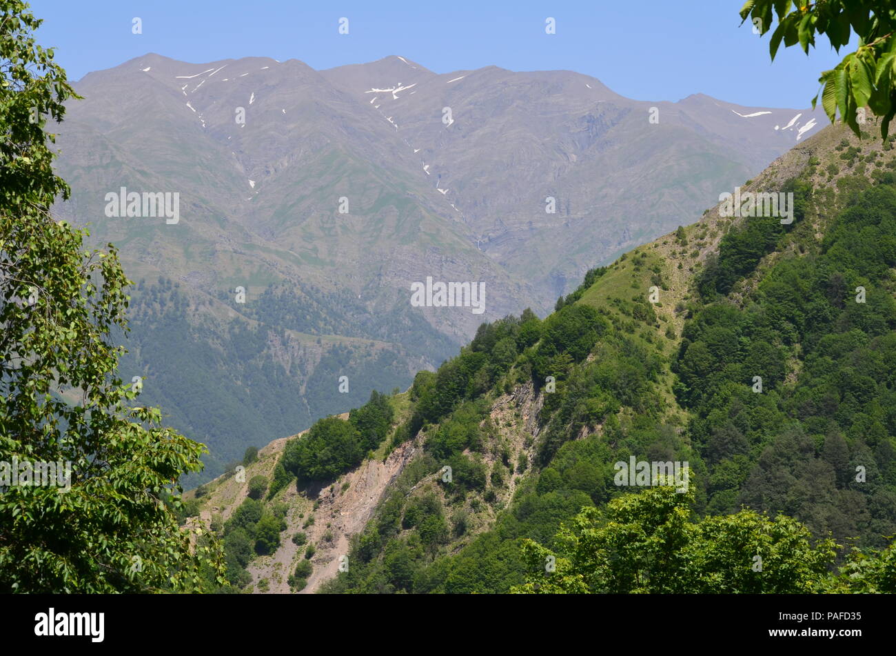 Mountains of the Greater Caucasus in Ilisu natural reserve, North-western Azerbaijan Stock Photo