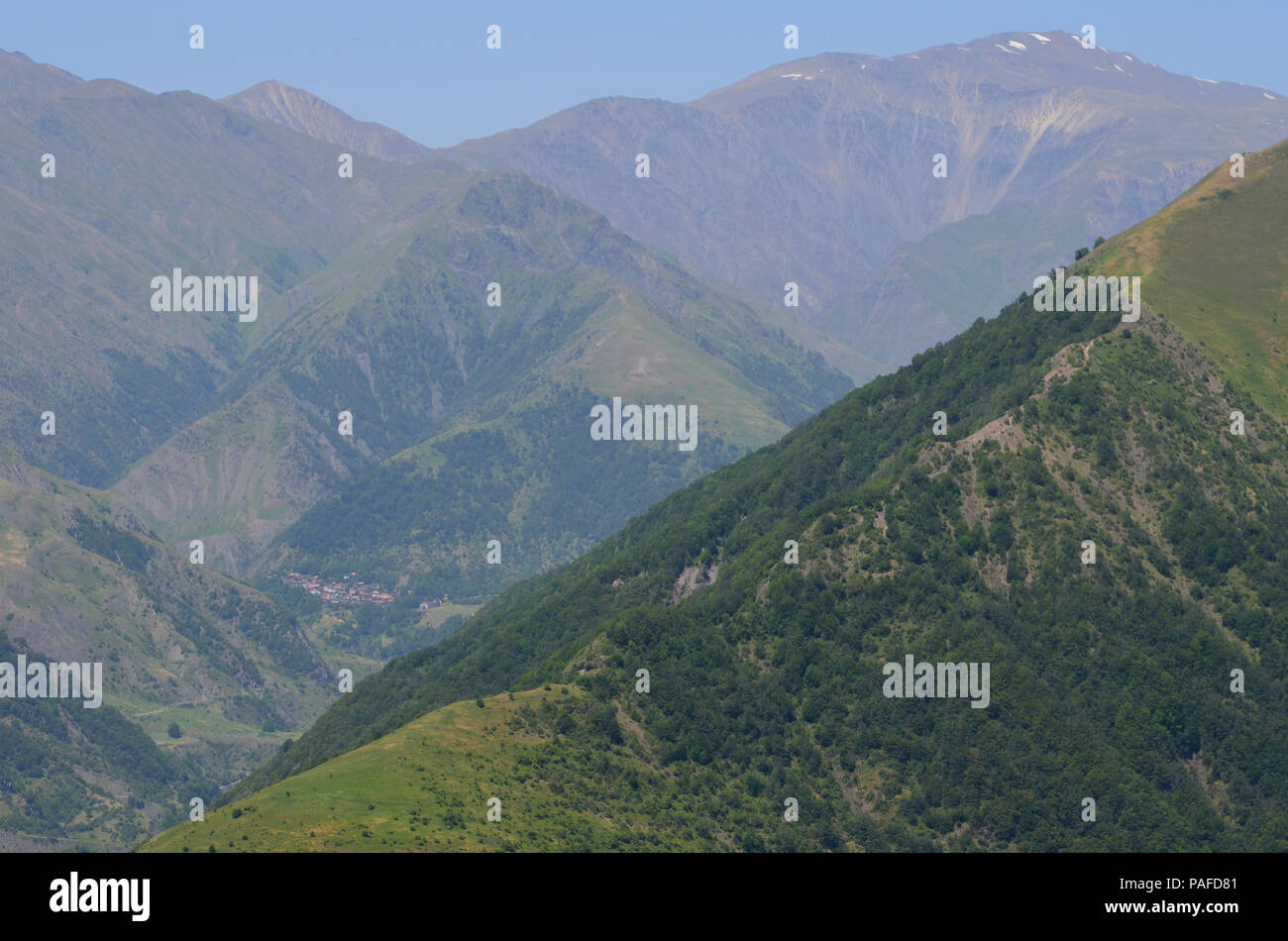 Mountains of the Greater Caucasus in Ilisu natural reserve, North-western Azerbaijan Stock Photo