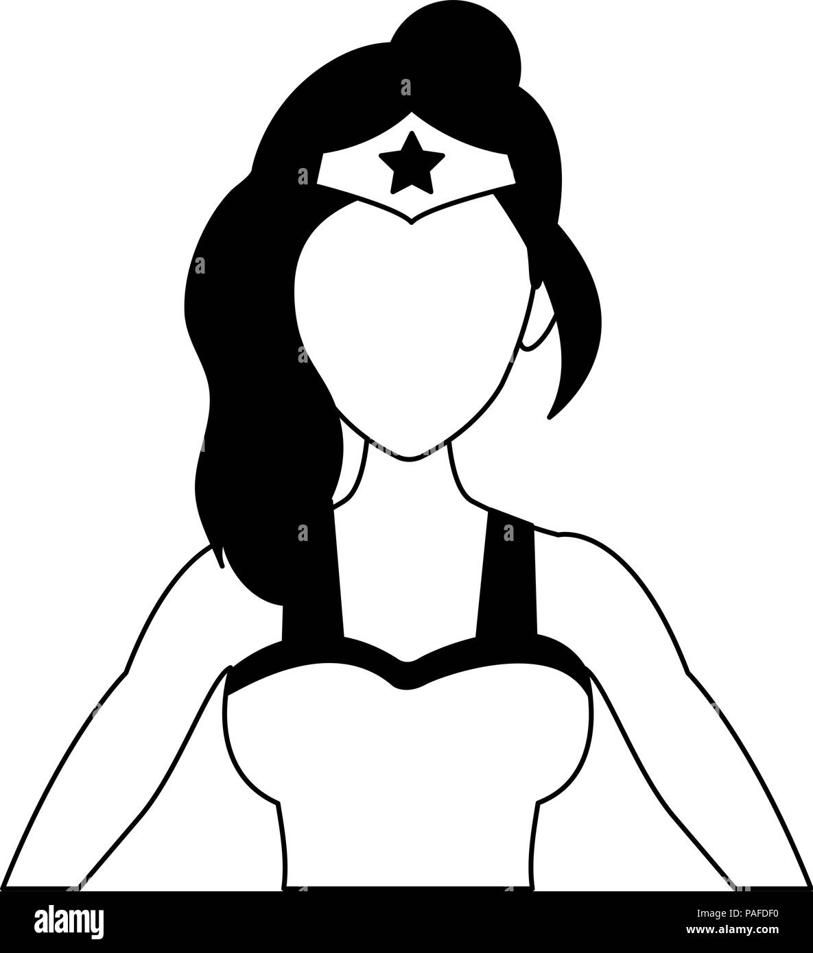 warrior woman clipart black