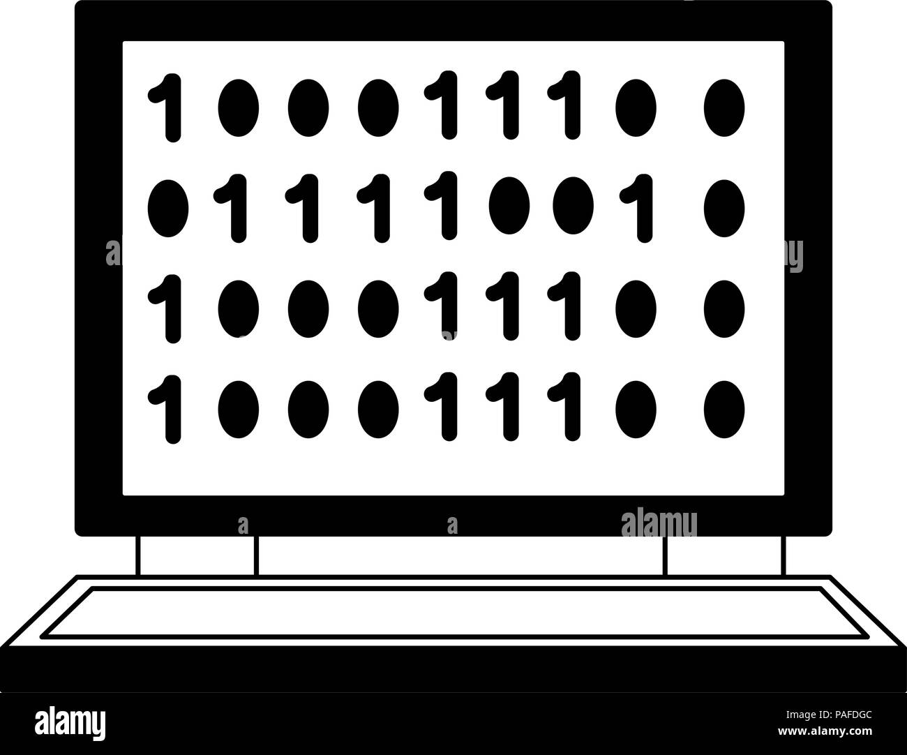 Binary Code Black and White Stock Photos & Images - Alamy