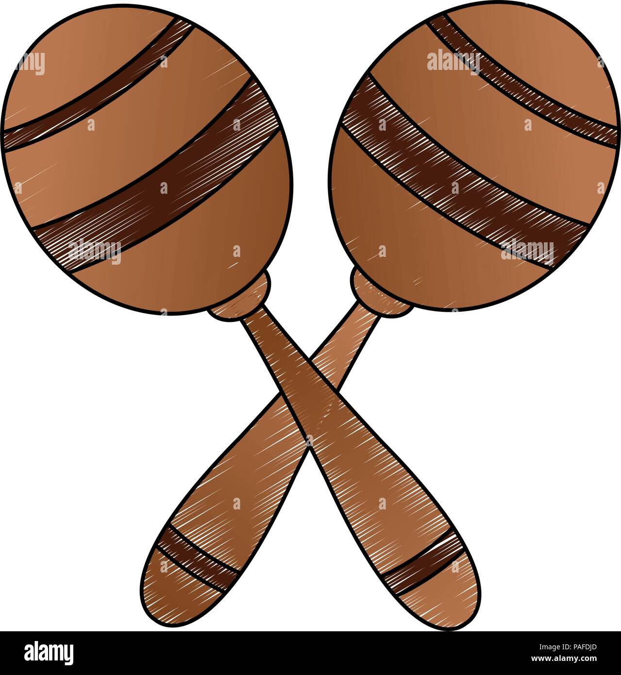 Maracas Music Instrument Vector Illustration Graphic Design Stock