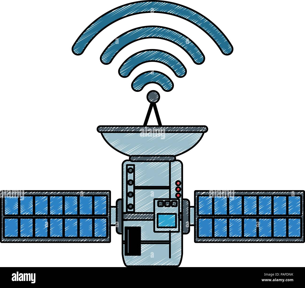 Space satellite technology vector illustration graphic design Stock ...